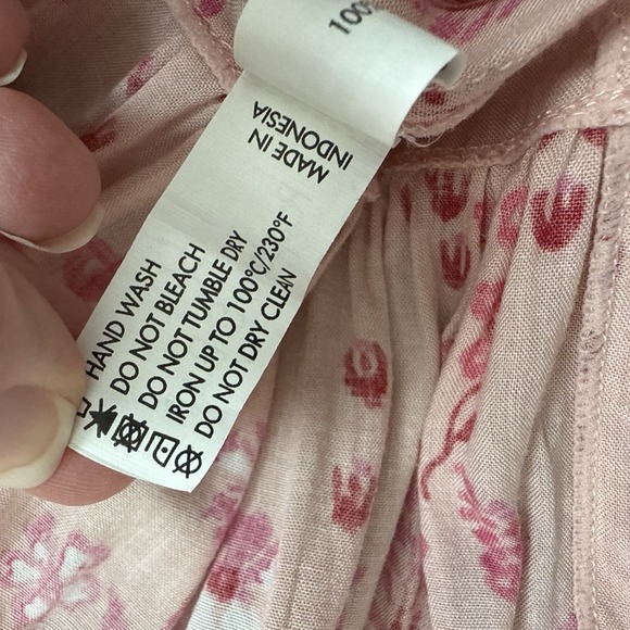 Poupette St Barth Soledad Mini Dress Womens XS Pink Floral Feminine Smocked - Picture 8 of 10